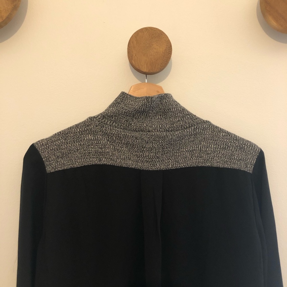 Loft turtle neck with sheer sleeves and back